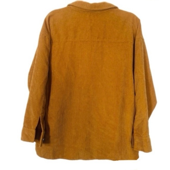 Corduroy Shacket Jacket Caramel Tan Oversized Western Boho Coastal Cowgirl small - Picture 9 of 9